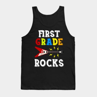 First Grade Rocks Teacher Student Kid Back To School Tank Top